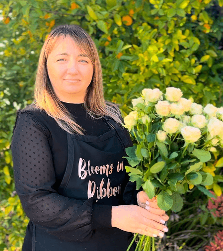 Oksana Yelets — founder of Blooms In Ribbon floral boutique