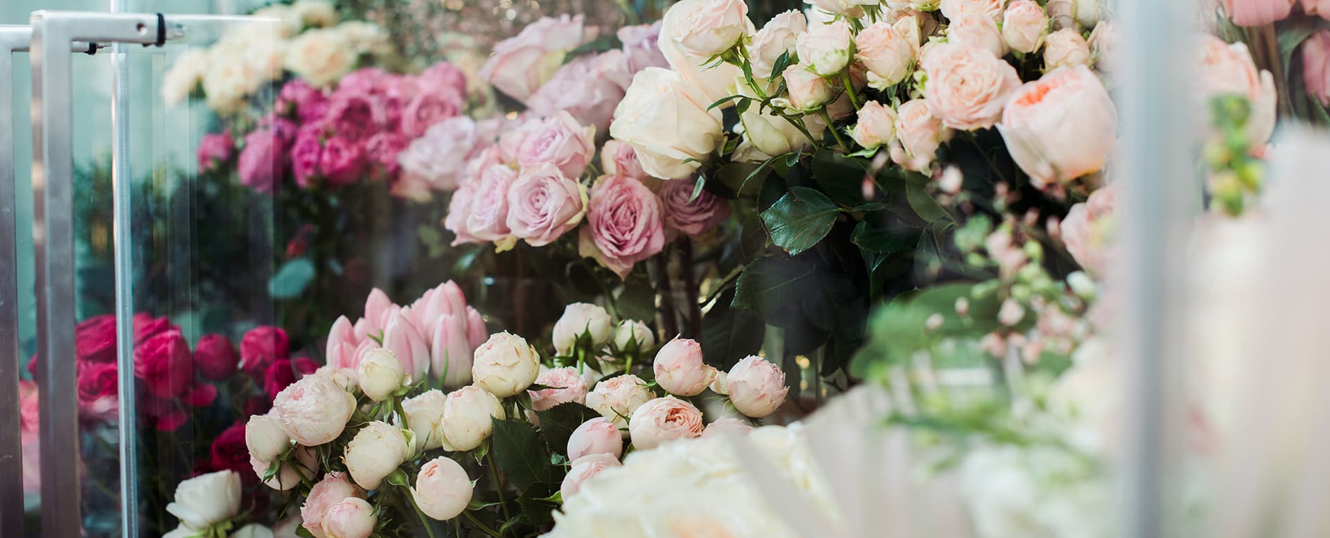 Colorful wedding flower selection