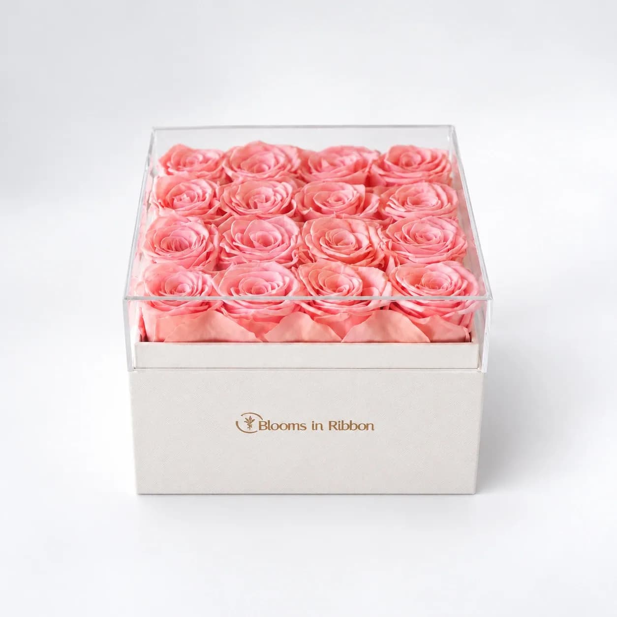 Square Acrylic Box — Flower Arrangement by Blooms In Ribbon