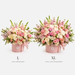 Floral Fantasy bouquet — size comparison