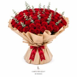 Passion bouquet — size L (Premium, 50 roses)