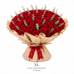 Passion bouquet — size XL (Luxury, 75 roses)