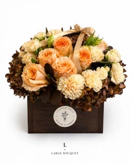 Peach Perfection bouquet — size L
