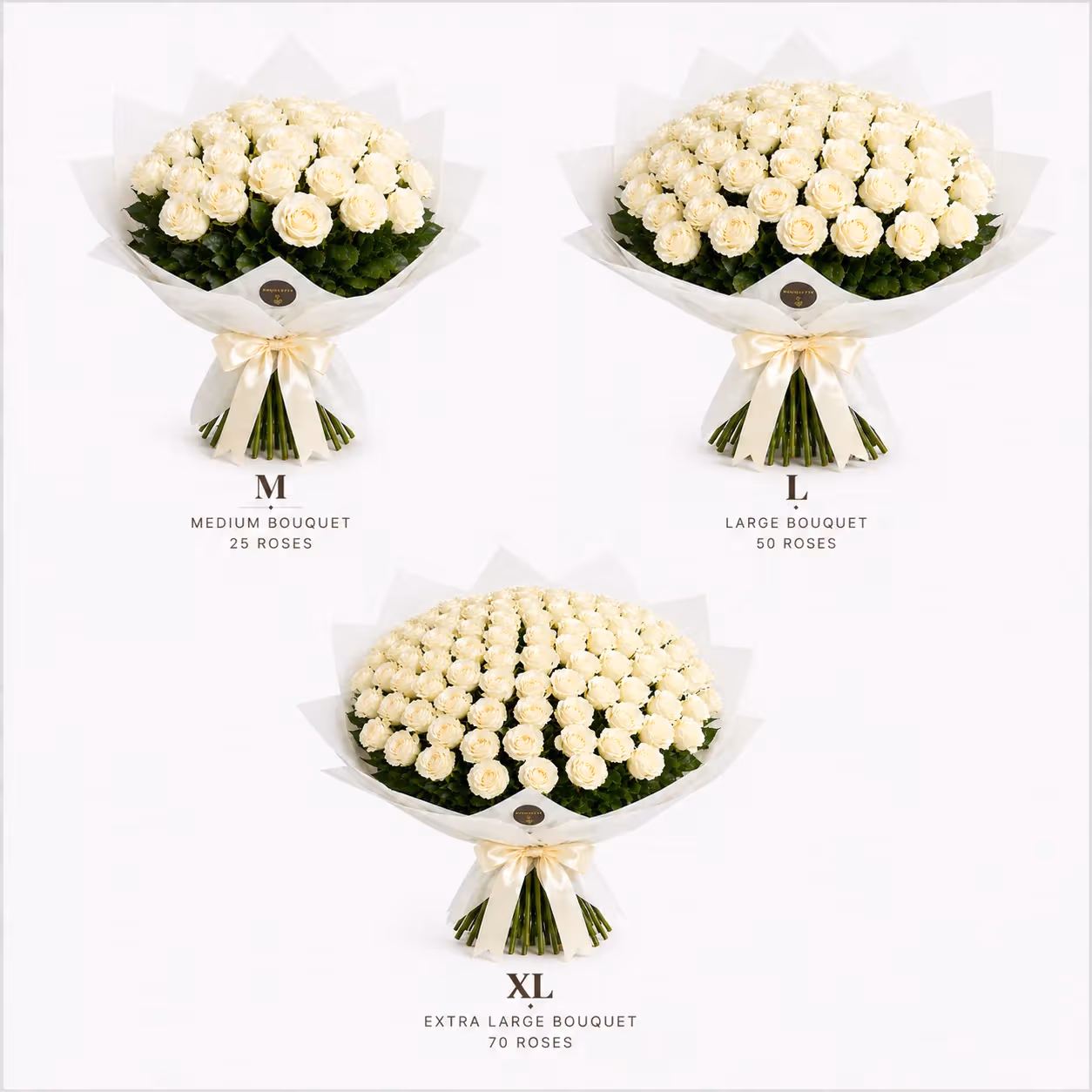 You are Beautiful bouquet — size comparison